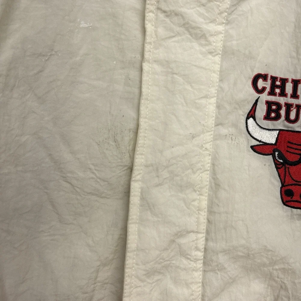 Vintage Apex One Chicago Bulls Jacket Mens Large NBA VTG Black Zip Up 90s